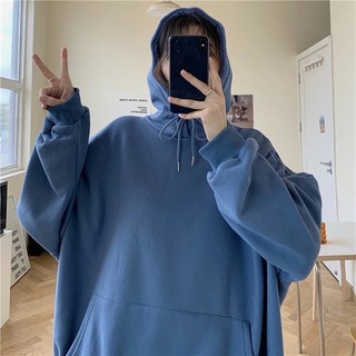 Kii Wii Áo Hoodie Nữ Tay Dài Dáng Rộng Phong Cách Hàn Quốc