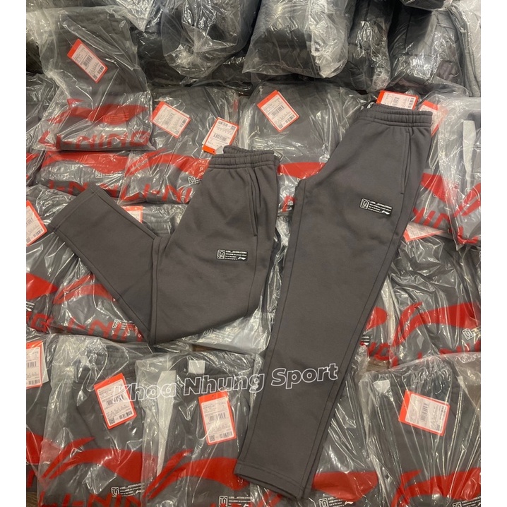 Quần Nỉ Lót Lông Li-ning suông chĩnh hãng 100% ,chất đep dày siêu ấm