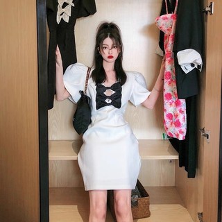 ĐẦM THIẾT KẾ QCCC TAY BỒNG KHOÉC NGỰC DỰ TIỆC CHỮ A