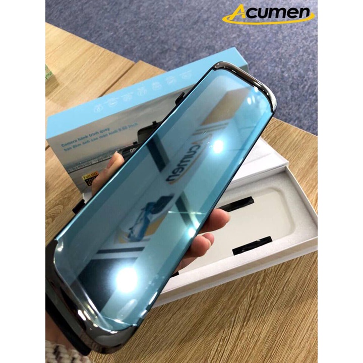 Camera hành trình gắn gương D10, cảnh báo va chạm, màn hình full HD