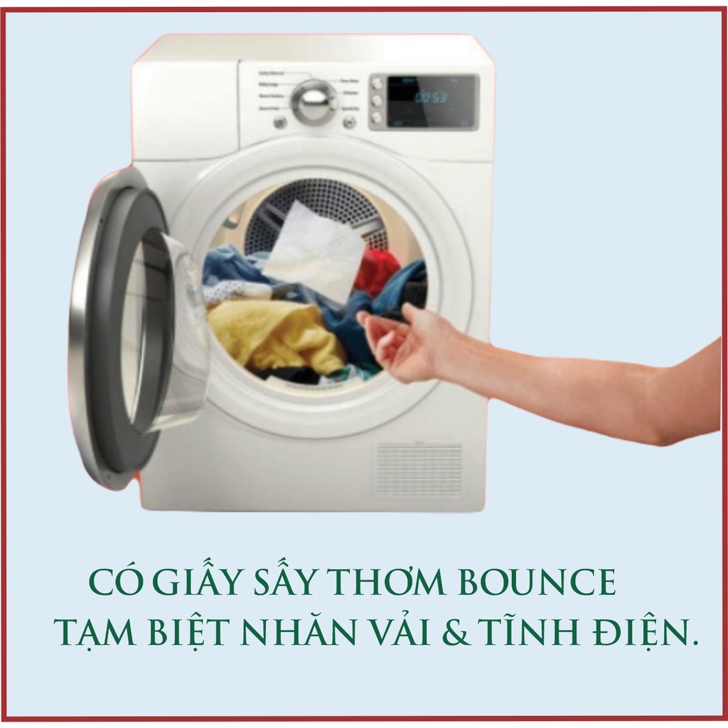 Giấy thơm quần áo Bounce Mỹ giấy làm mềm quần áo giúp lưu hương thơm lâu
