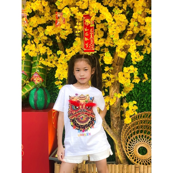 Áo lân ngũ hành - Unisex Nam Nữ - cho Bé và Gia Đình - Form Rộng - bigsize - áo nhóm - đồng phục áo lớp - local brand