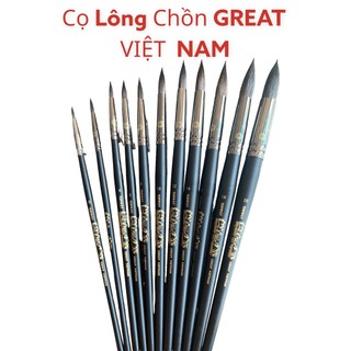 Cọ vẽ màu nước,gouche Great Việt nam lông chồn