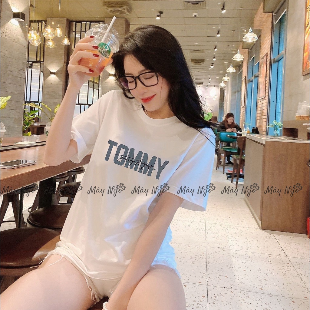 Áo thun thái in chữ form rộng vải dày xịn