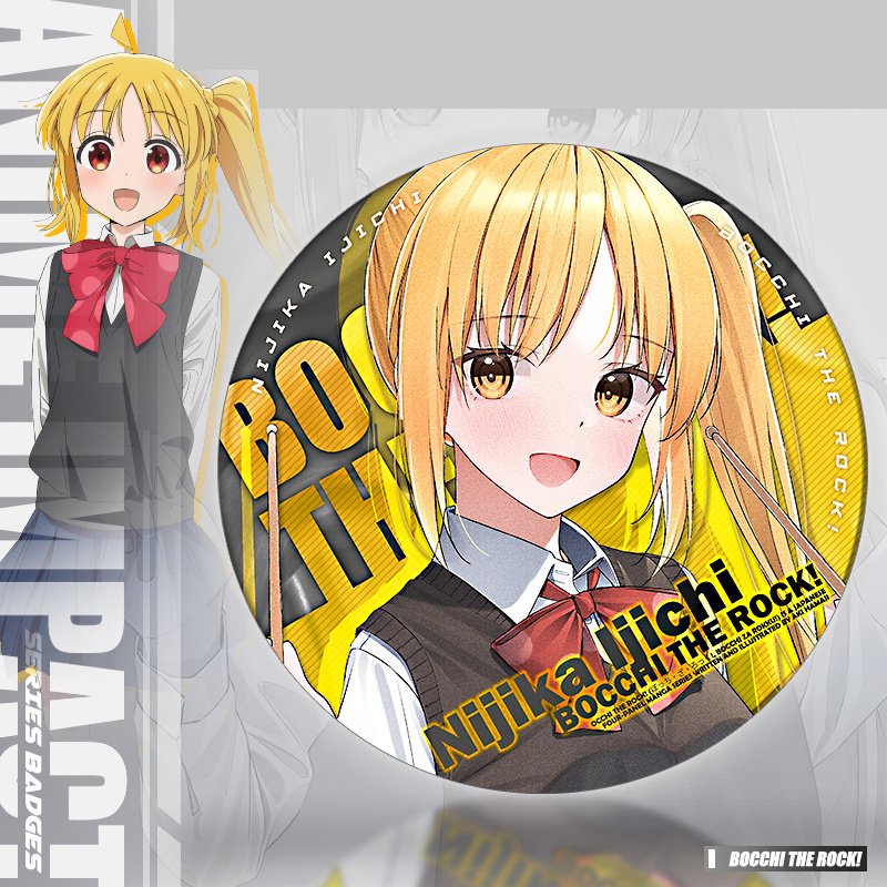 Huy hiệu IN HÌNH Bocchi The Rock ver 2 MÀU khoác manga anime chibi quà tặng xinh xắn độc đáo