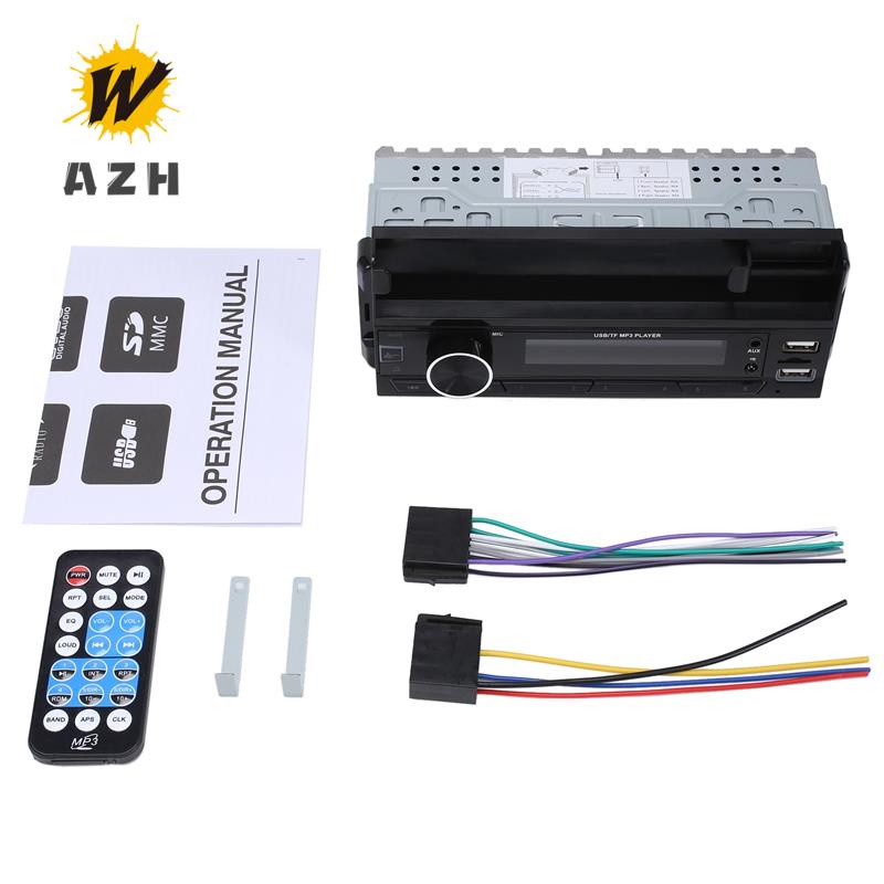 Máy Nghe Nhạc Mp3 FM Radio Bluetooth 12V 1Din Có Giá Đỡ Cho Xe Hơi