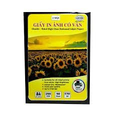 Giấy in ảnh có vân 2 mặt khổ a4 đl 220