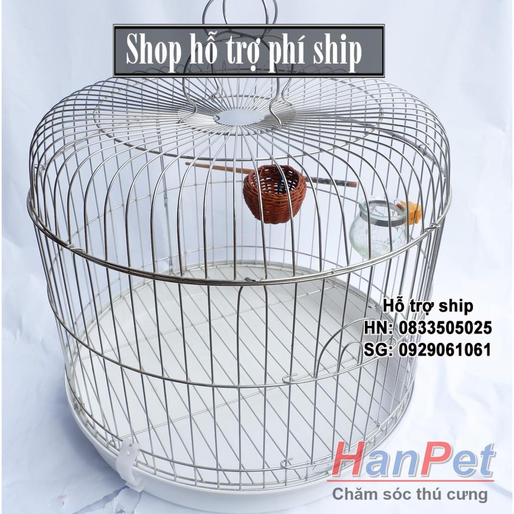 Hỗ trợ Ship-  -Lồng chim cu gáy và các loại chim kích thước lớn- Lồng chim bằng chất liệu inox không gỉ sét - Kích thước