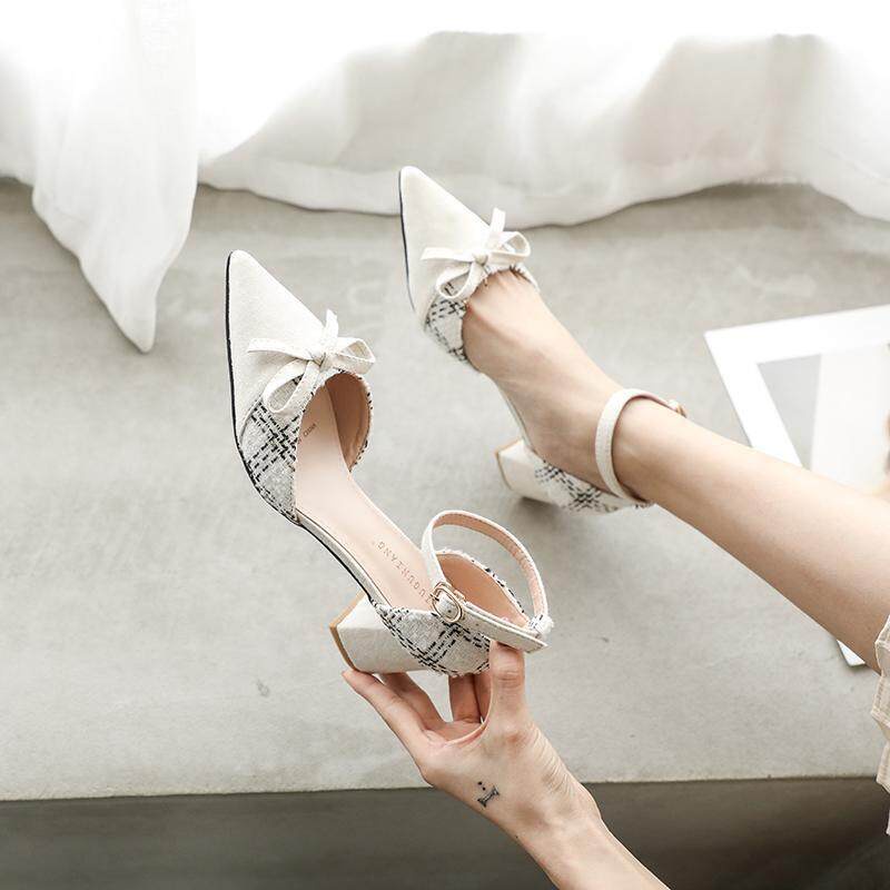 Xăng Đan Nữ Giày Cao Gót Mũi Nhọn Đế Dày Mớ giaydepxinh.dangmi CG-0592