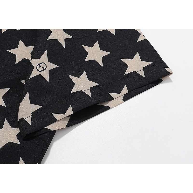 Áo Sơ Mi Tay Ngắn In Hình Ngôi Sao Cổ Điển Thời Trang Cho Cặp Đôi