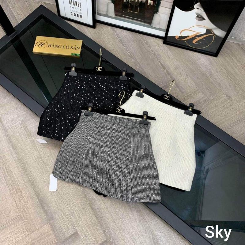 Chân váy ánh nhũ hàng QCL1