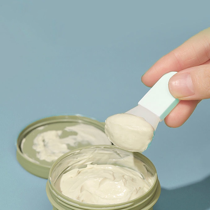 Cọ Đắp Mặt Nạ Bùn Mini Tay Cầm Ngắn Bằng Silicon Mềm