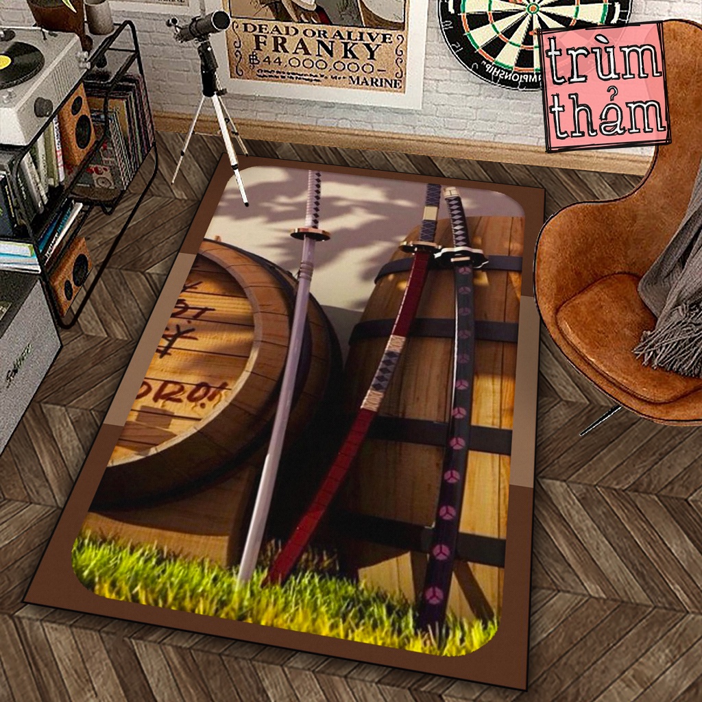 Thảm Trang Trí Kiếm Nhật Katana Anime Manga Scenes Decor Góc Học Tập Làm Việc Phòng Ngủ Phòng Khách Văn Phòng