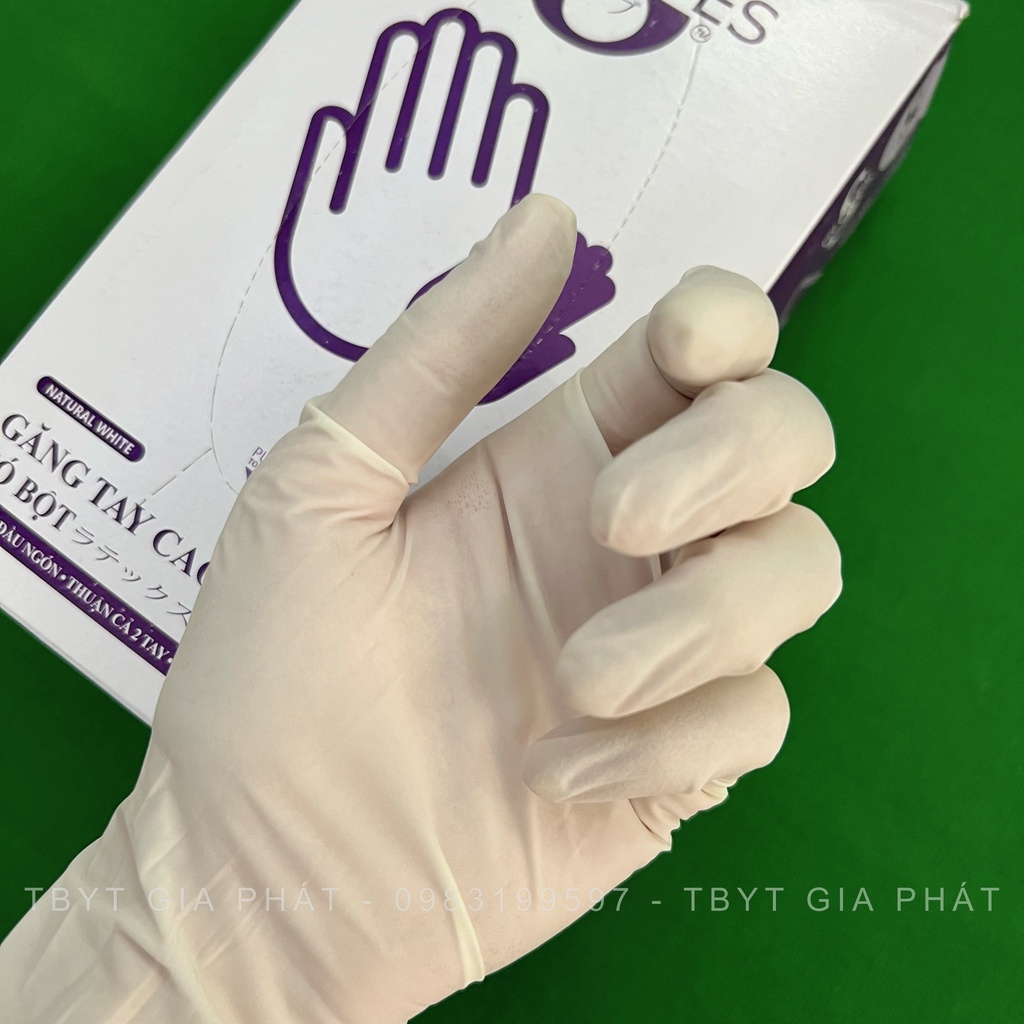 GĂNG TAY CAO SU Y TẾ CÓ BỘT