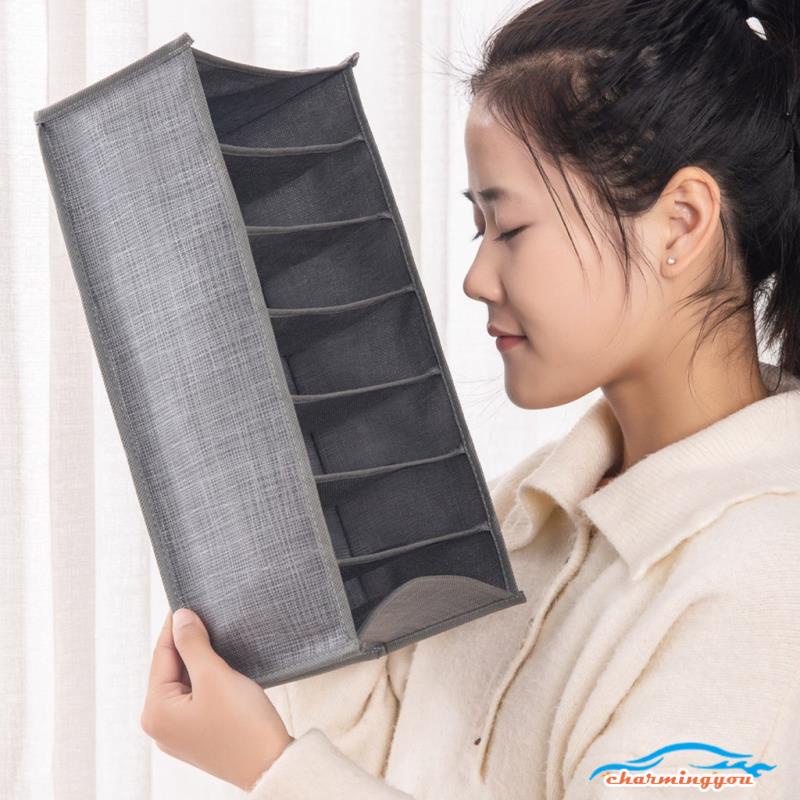 Hộp vải chia 11 ngăn đựng quần jean áo sơ mi thun cộc tay mùa hè đa năng khay túi vải cao cấp sắp xếp gọn gàng tủ đồ