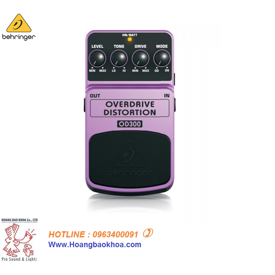 OD300 Stompboxes Behringer - Pedal Ghita Behringer