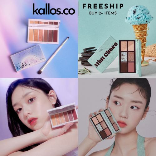 Phấn Mắt Etude House Play Color Eyes Mint Choco, Parade of Light Rose Wine Special Kit Kèm Cọ - Kallos Vietnam