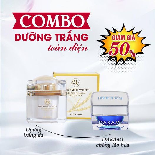 Kem Dakami II 2 dưỡng trắng da chống lão hóa hết nám tàn nhang Công Nghệ HÀN QUỐC ❤ .