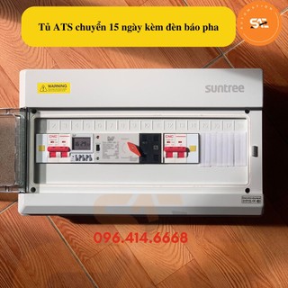 Tủ điện ATS chuyển nguồn 15 ngày nguồn A và B kèm đèn báo pha tủ suntree 18 module