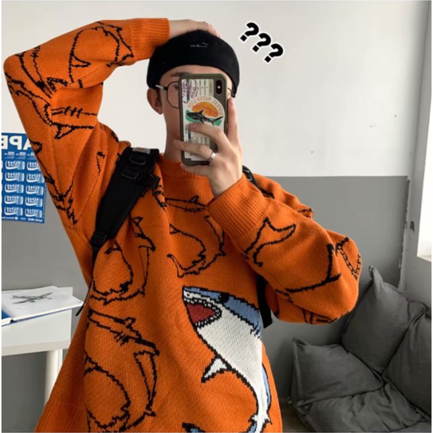 Áo Sweater Cổ Tròn Dáng Rộng Phong Cách Hàn Quốc Thời Trang Thu Đông Dành Cho Nam