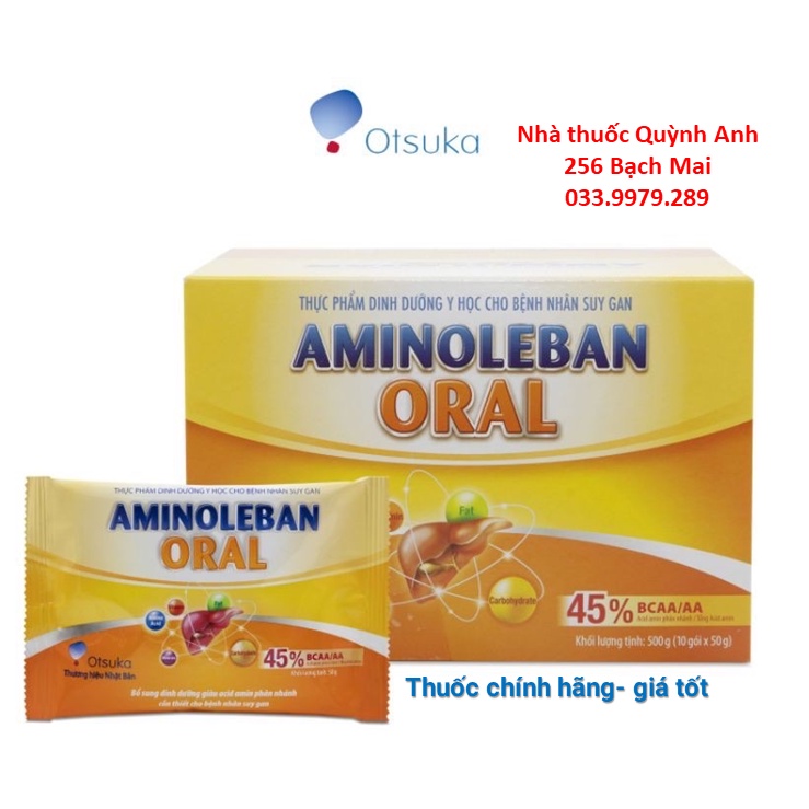AMINOLEBAN ORAL- DINH DƯỠNG CHO BỆNH NHÂN GAN