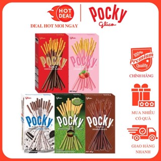 MIX VỊ Lốc 10 Hộp Bánh Que Pocky Chocolate/Trà Xanh Matcha/Cookies & Cream Chính Hãng