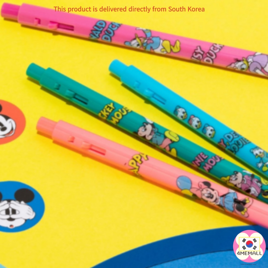 Bộ 5 bút bi / bút bi 0.5mm / xanh / đỏ / xanh / hồng _ mickey and friends