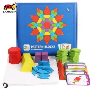  Bộ khối họa tiết bằng gỗ Bộ câu đố động vật Teaser trí não Tangram Xếp chồng Trò chơi phân loại Đồ chơi giáo dục sớm Quà tặng cho trẻ mới biết đi từ 3 tuổi trở lên