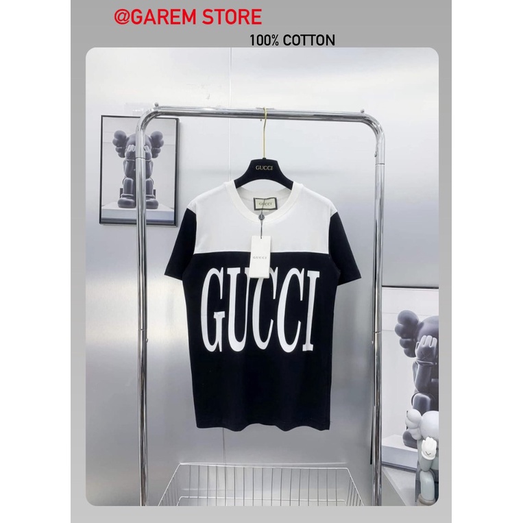 Áo Phông Cổ Tròn 100 In Chữ Guucci Siêu Cá Tính HOTTREND 2023