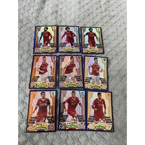 MS25 Thẻ Match Attax Limited Full Bộ 3 màu Vàng Bạc Đồng Mùa 2017/18 ( MS 25 )