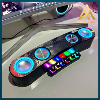  Loa Thanh Soundbar Bluetooth Loa Máy Tính Để Bàn Gaming Led RGB NR-555 - Loa Vi Tính Không Dây Bass Cực Mạnh 