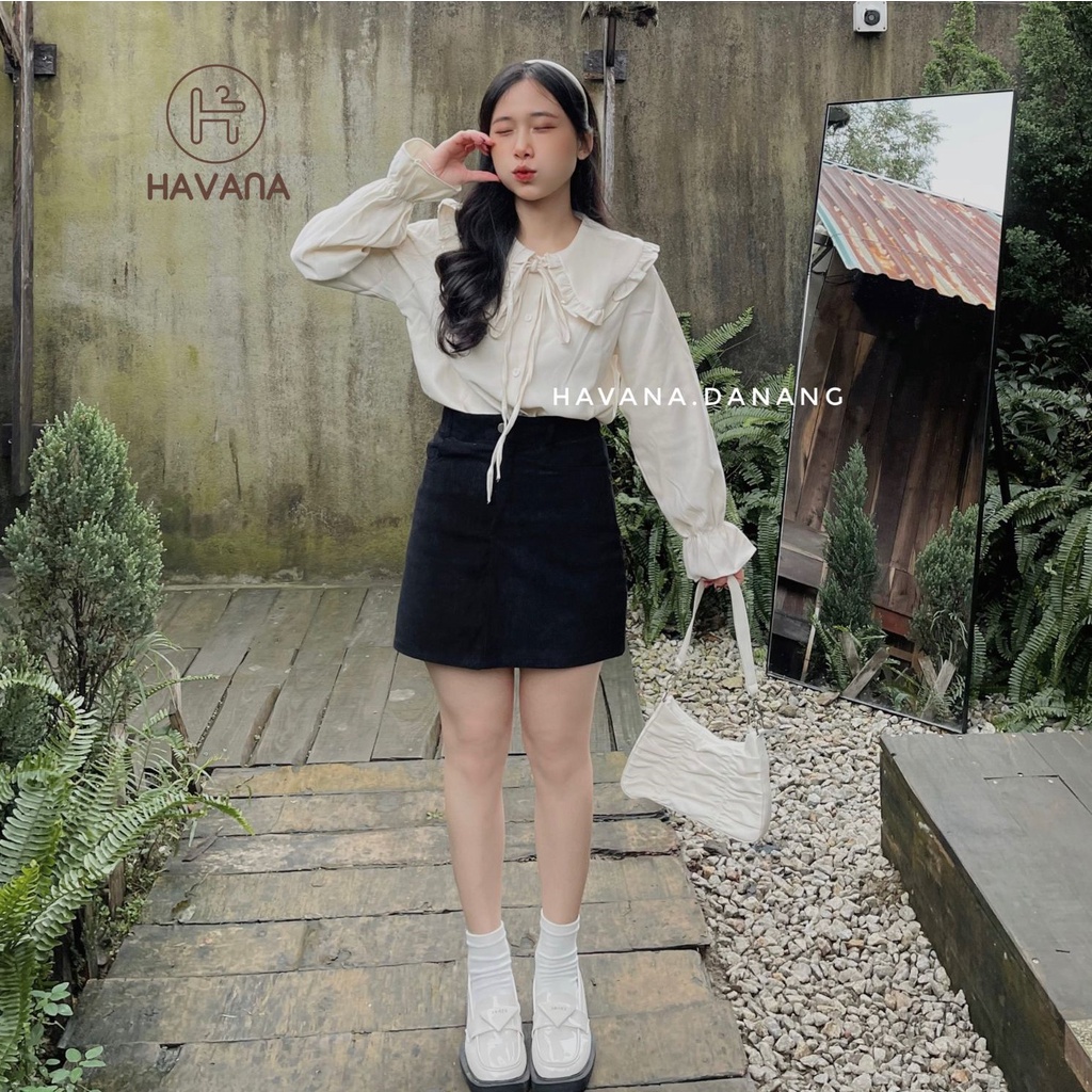 Áo sơ mi nhung bèo trơn buộc dây cùng màu mới, áo kiểu tay bèo hai màu freesize AE363