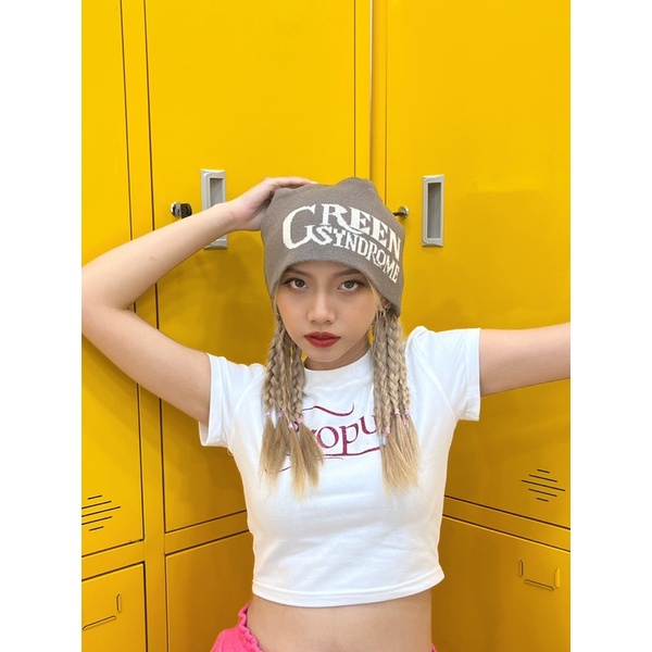 Mũ len dệt kim hai mặt thu đông style Jennie