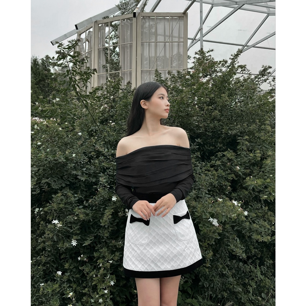 Áo trễ vai xếp ly - Joie Blouse