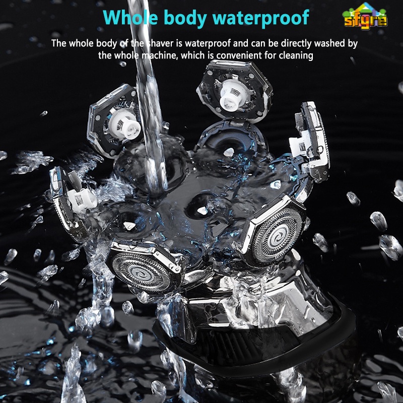 Máy Cạo Râu Điện 7 Trong 1 Không Dây Chống Thấm Nước Có Thể Sạc Lại Cho Nam