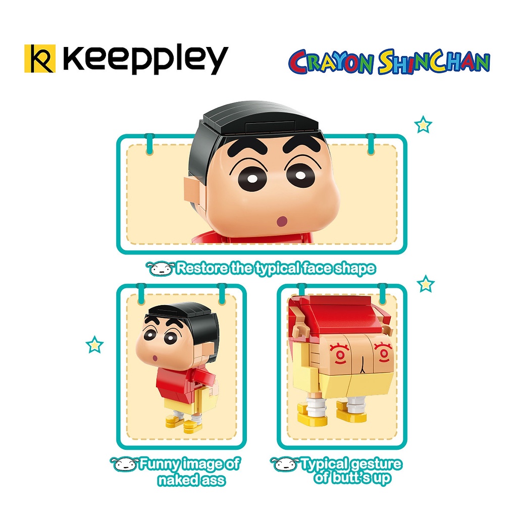 Đồ chơi lắp ráp, xếp hình Keeppley Crayon Shinchan - Shin Cậu bé bút chì