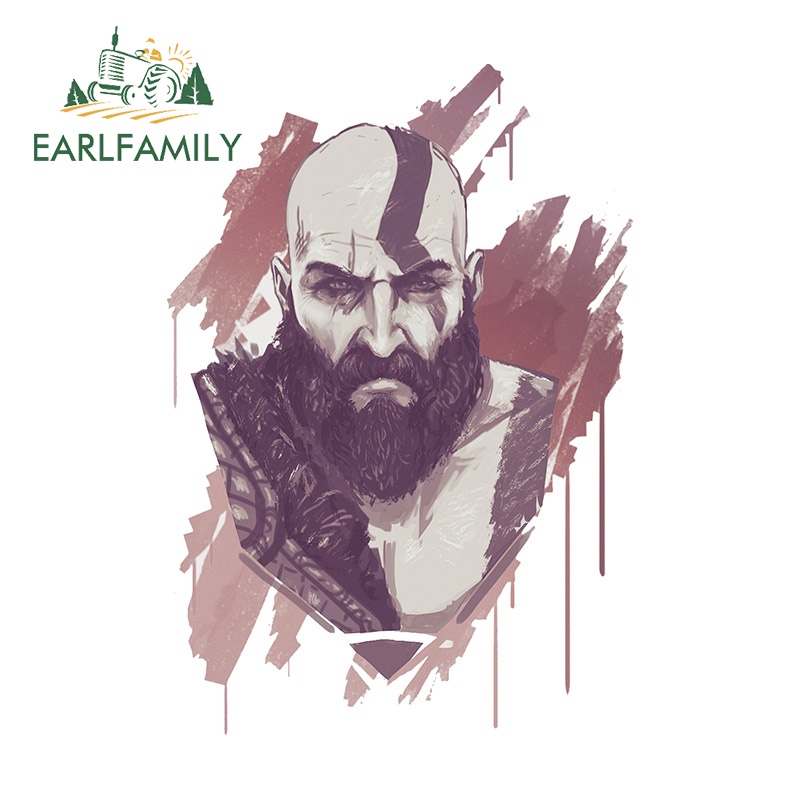 Sticker Dán Kính Chắn Gió Xe Hơi Chống Trầy 13Cmx9Cm In Chữ god of war Độc Đáo