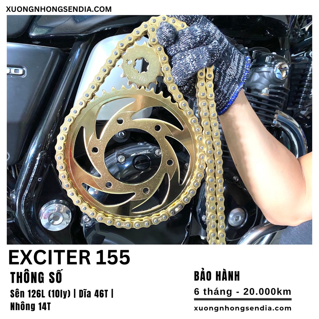 NHÔNG SÊN DĨA EXCITER 155 46T / EXCITER 150 42T