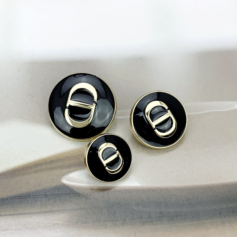 Set 10 Nút Áo Kim Loại Hình Đĩa CD Đính Đá Thời Trang