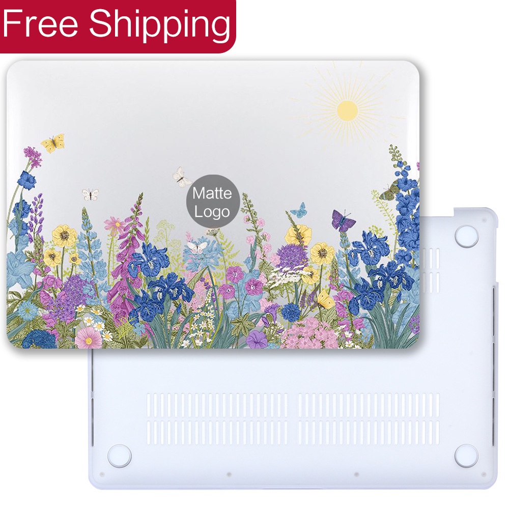 Vỏ Bảo Vệ Laptop Mỏng Cứng Họa Tiết Hoa Cho 2023 macbook Air 2022 M2 13.6 inch Pro 14 M1 Retina 13 2021