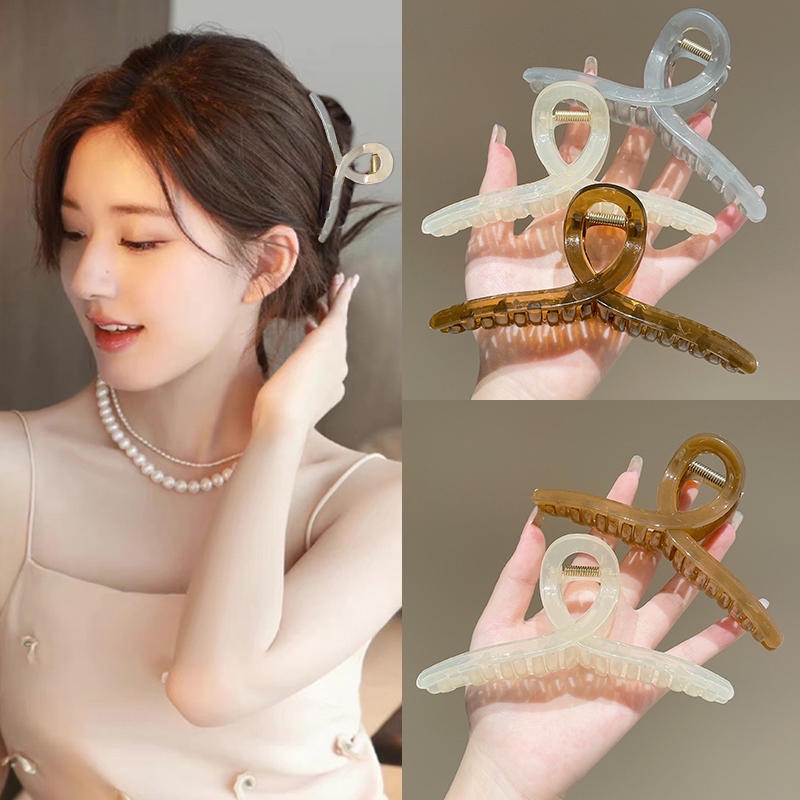Kẹp Tóc Càng Cua Hình Vuông Cỡ Lớn Phong Cách Hàn Quốc Thời Trang Cho Nữ
