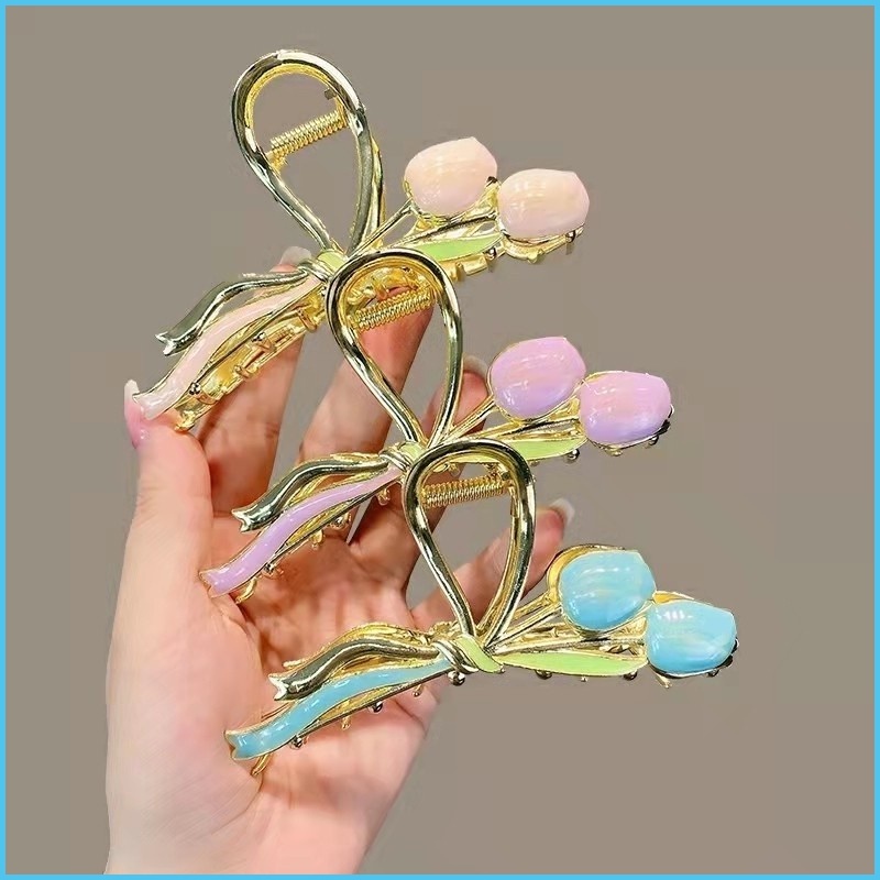 Kẹp Tóc Hình Cá Mập Bằng Kim Loại Thời Trang Mùa Hè Hàn Quốc Cho Nữ