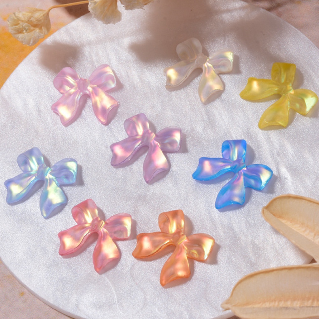 Set 10 Phụ Kiện Nơ Ruy Băng 3D Trang Trí Móng Nghệ Thuật Cho Nữ