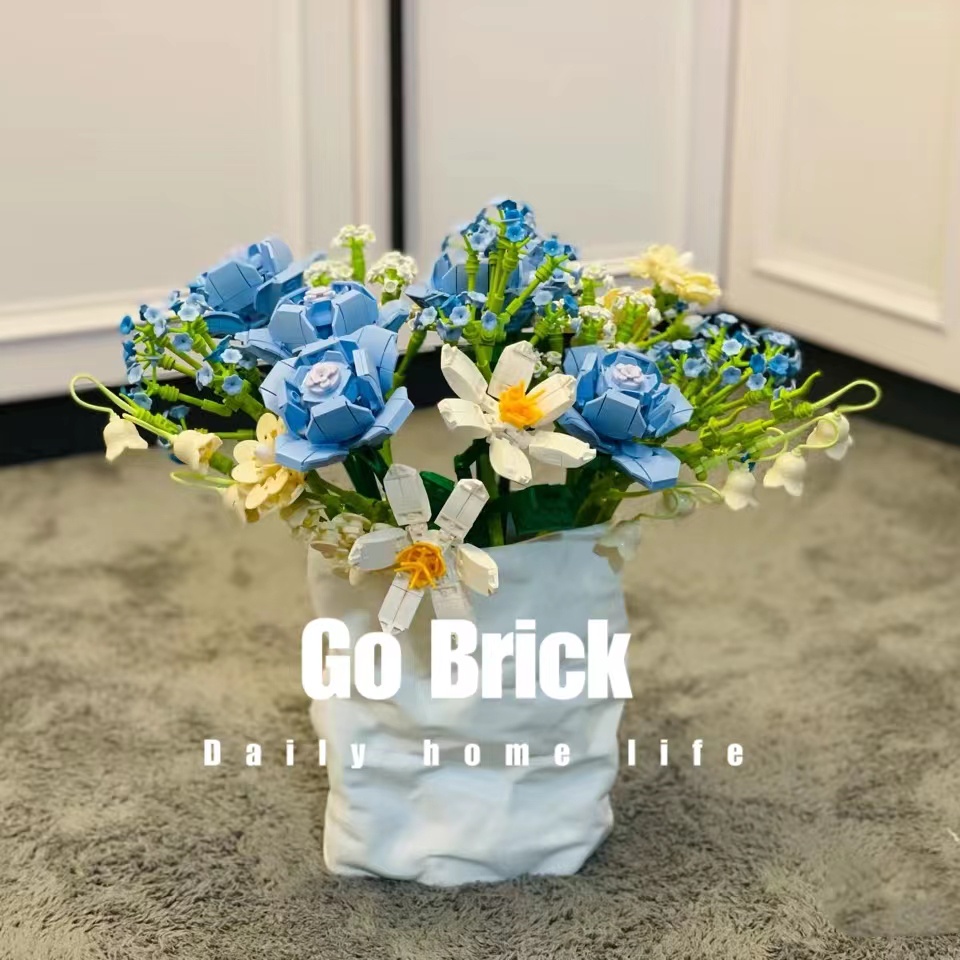 Hoa Giả Trang Trí Nhà Cửa✨Letbrick✨Bộ Đồ Chơi Lắp Ráp LEGO Hình Hoa Hồng Đỏ Phù Hợp Làm Quà Sinh Nhật DIY Cho Bé Gái 004