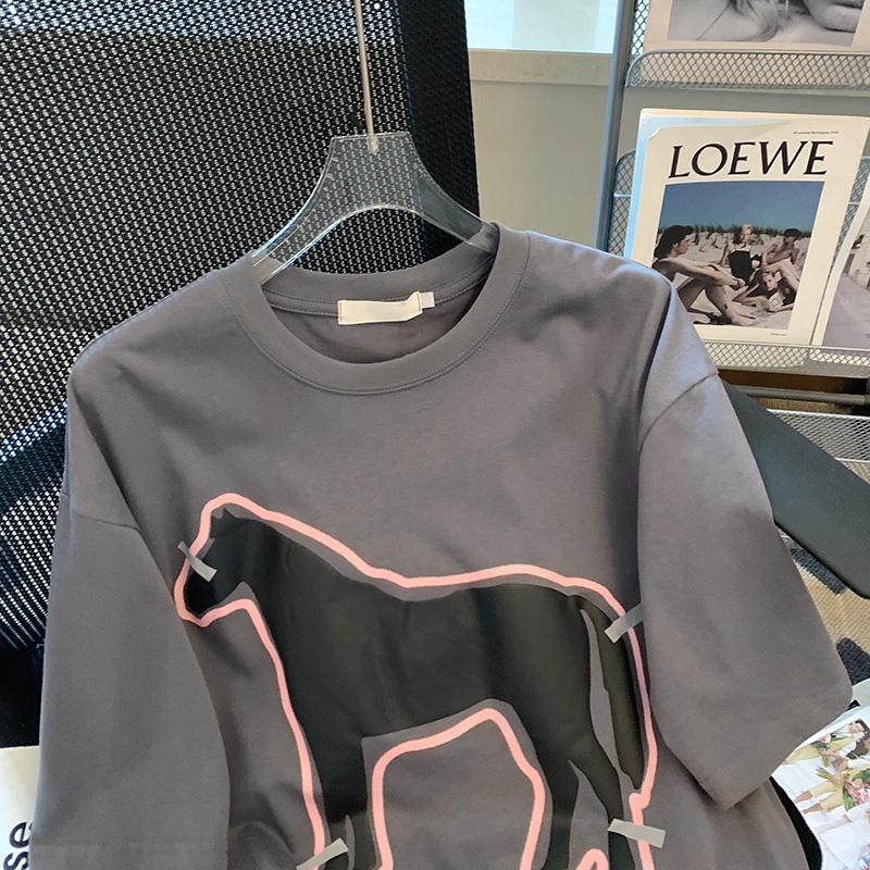 NRVP Áo Thun Unisex Dáng Rộng Tay Ngắn In Họa Tiết Phong Cách Hàn Quốc Plus Size 5XL Thời Trang 2023