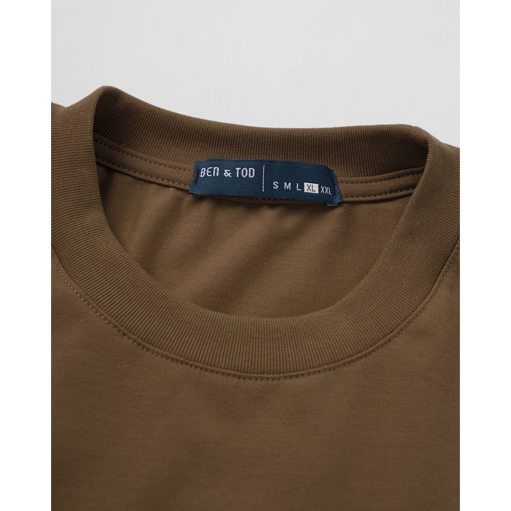 Áo thun nam cổ tròn BEN & TOD R1210BB251 vải cotton, trẻ trung, thanh lịch, đơn giản, basic, cao cấp