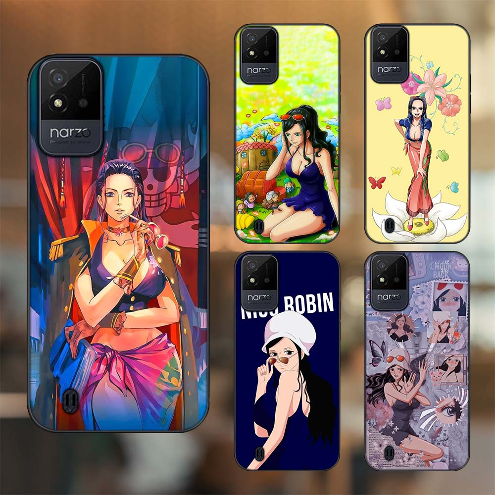 Ốp lưng Realme Narzo 50i viền đen in hình Nico Robin One Piece Đảo Hải Tặc