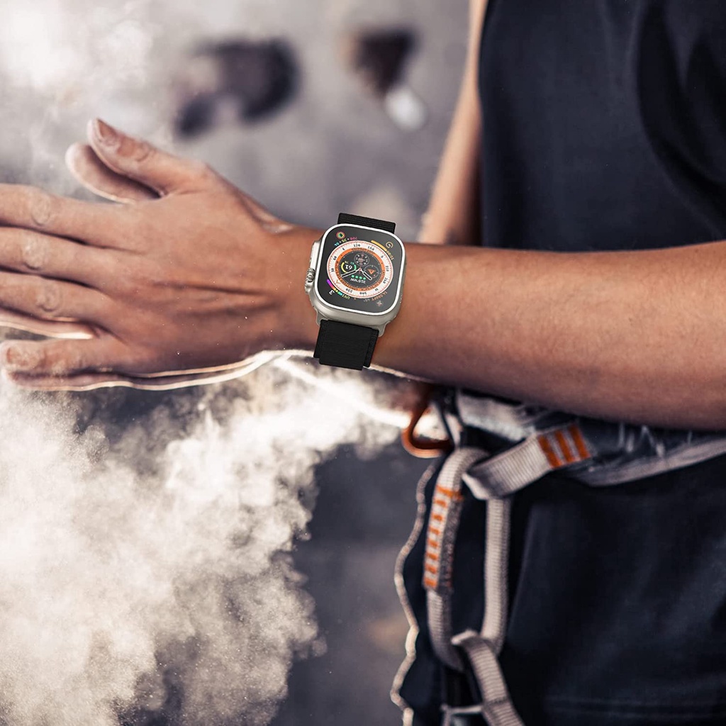 Dây Đeo nylon 49mm 38mm 40mm 6 SE 5 4 SE 44mm 40mm Cho Đồng Hồ Apple watch series 6 SE 5 41mm