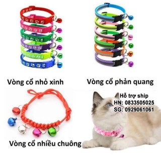 Vòng cổ chó mèo cao cấp (3 loại) Dùng cho chó mèo từ 1-5kg (hanpet vc)