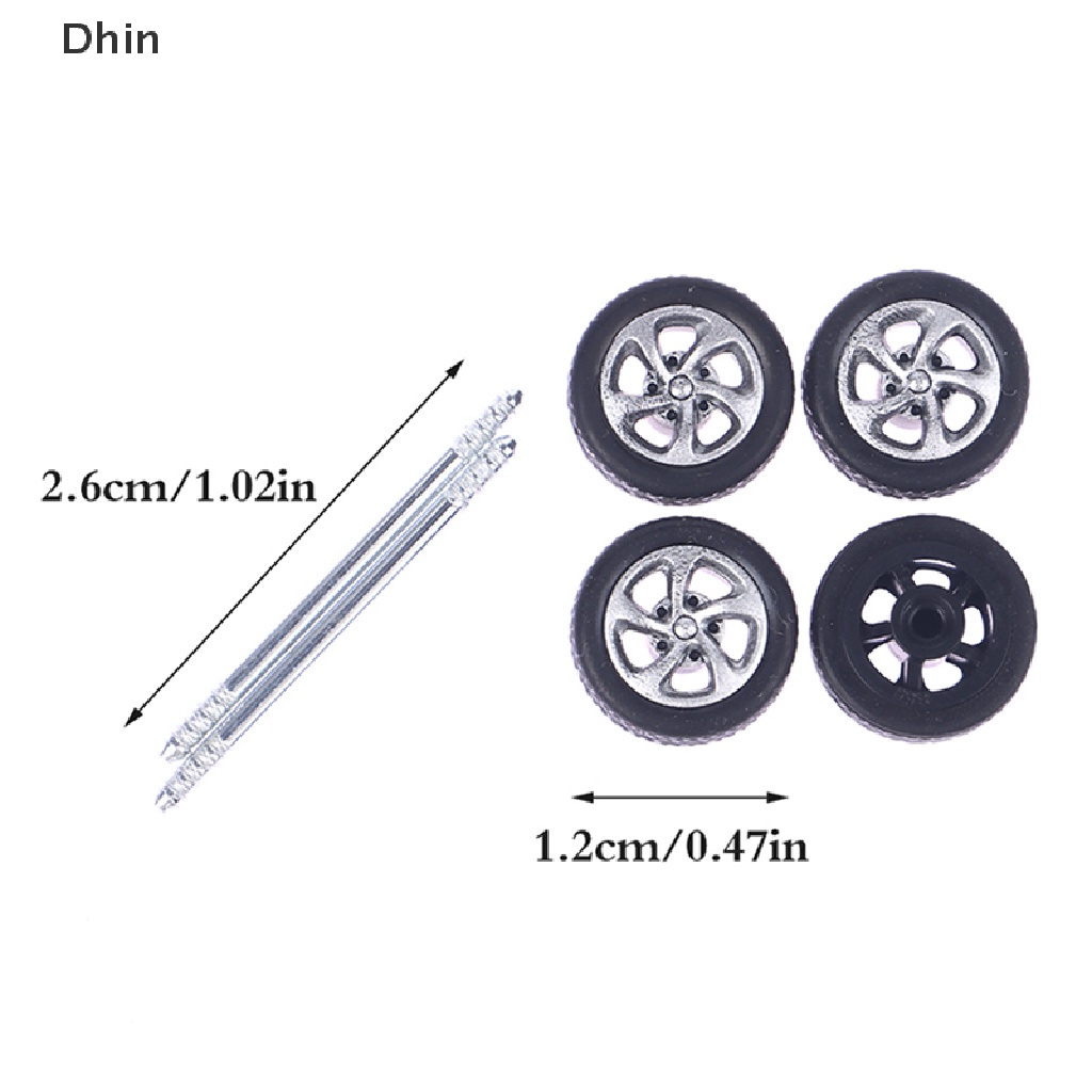 1 Bộ Bánh Xe Cao Su Tỉ Lệ 1: 64 Dành Cho Xe Hơi Đồ Chơi